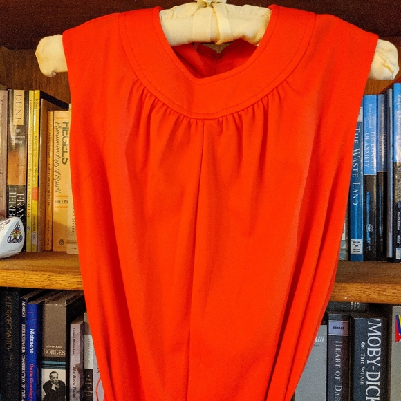 Vintage 70s orange/red jumpsuit - Picture 5 of 8